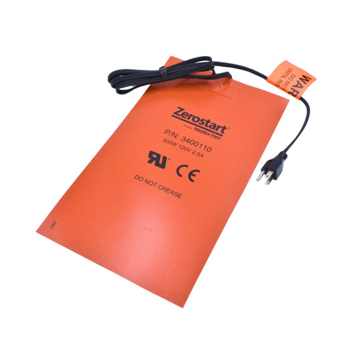 Zerostart 3400110 - Silicone Pad, Adhesive - 300W, 120V, 2.5A - 14-1/2" (cm) x 8-1/2" (21.6 cm)